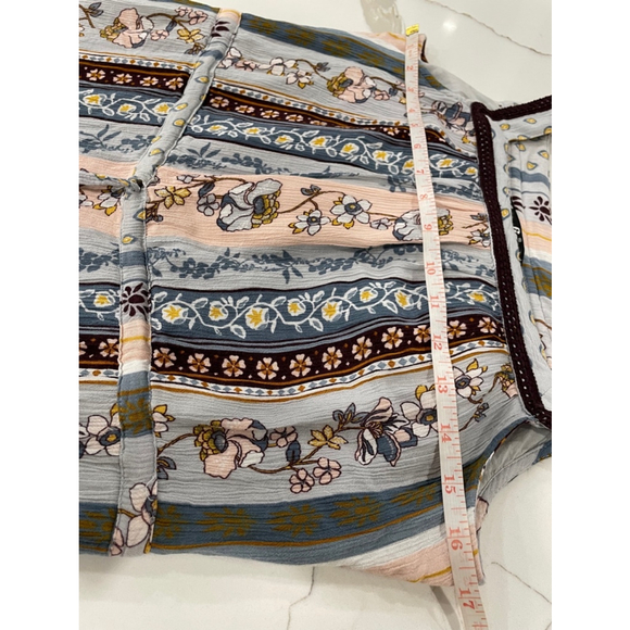 Fig Clothing Boho Cottagecore Prairie Floral Crochet Patchwork Maxi Dress XS - Picture 14 of 16